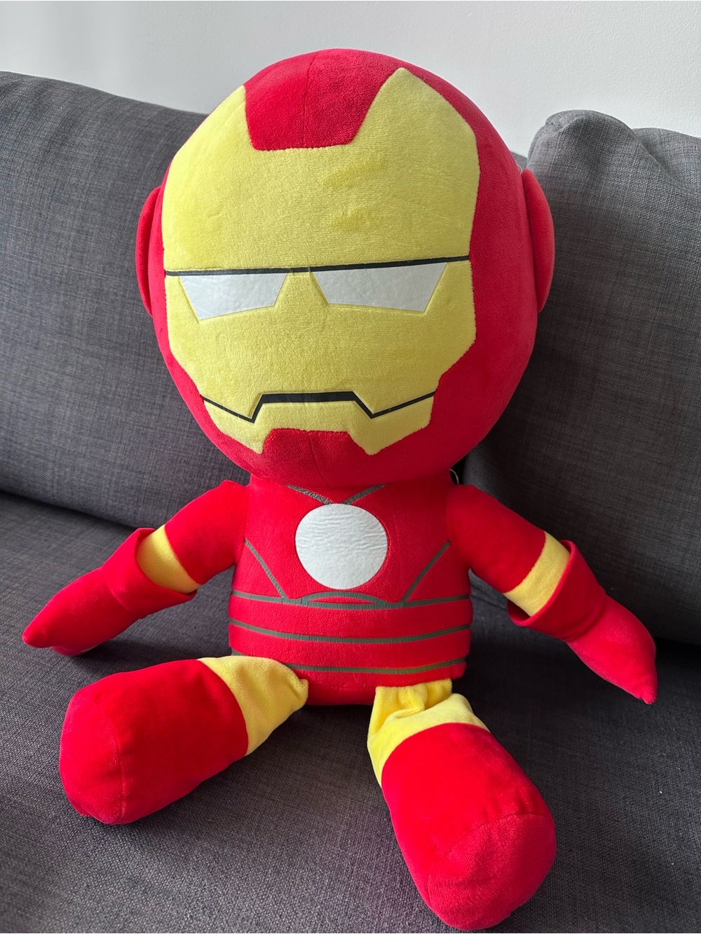 Large Ironman Plush Superhero Stuffed Plushie - Red & Yellow Kids Toy